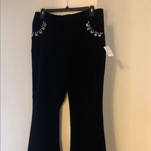 Black Embellished Pants